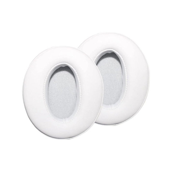 Ersatz-Ohrpolster für Sennheiser HD300, 300BT, 4.50BTNC, Memory-Schaumstoff + PU-Leder, Weiß, 1 Paar