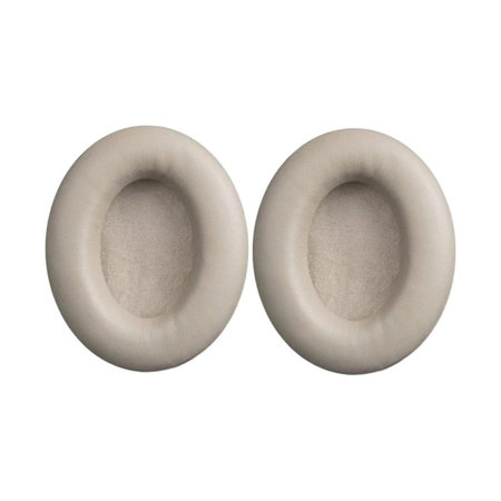 Ersatz-Ohrpolster für Sony WH-1000XM3, Memory-Schaumstoff + PU-Leder, Beige, 1 Paar