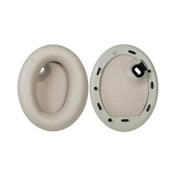 Ersatz-Ohrpolster für Sony WH-1000XM4, Memory-Schaumstoff + PU-Leder, Beige, 1 Paar