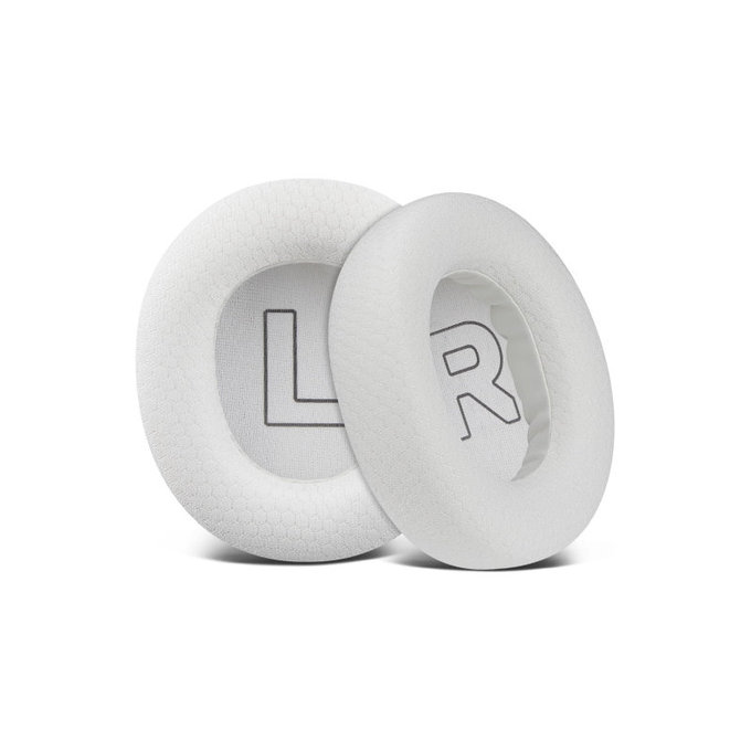Ersatz-Ohrpolster für SteelSeries Nova Pro Wireless, Memory-Schaumstoff + Textil, Weiß, 1 Paar
