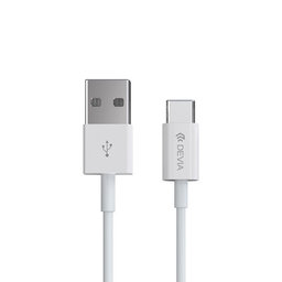 USB / USB-C Kabel Smart, 2.1A, 2m, Weiß, Devia