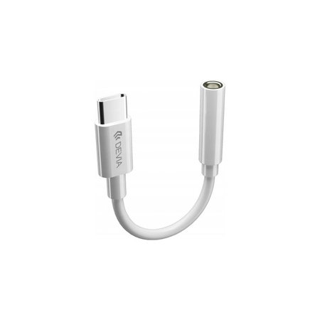 Adapter Smart 3,5mm Jack / USB-C, Weiß, Devia