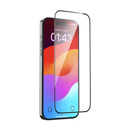 FullCover Panzerglas mit Applikator für iPhone 15 Pro, Devia