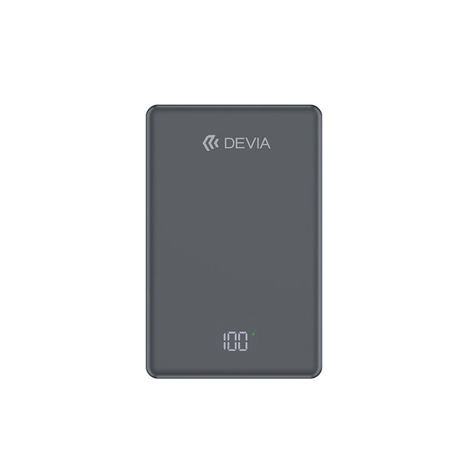 MagSafe Powerbank Extreme Speed Mini mit Display, PD 20W, 5000mAh, Space Grey, Devia