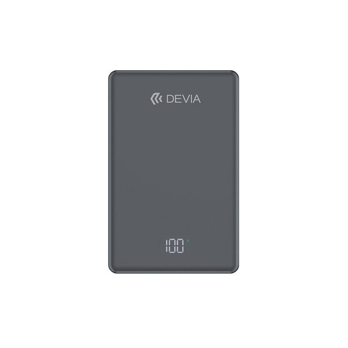 MagSafe Powerbank Extreme Speed Mini mit Display, PD 20W, 10000mAh, Space Grey, Devia