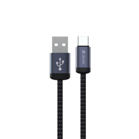 USB / USB-C Kabel Gracious, 2.1A, 2m, Schwarz, Devia