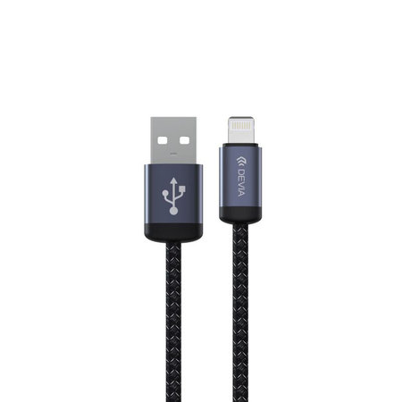Lightning / USB Kabel Gracious, 2,4A, 1m, Schwarz, Devia