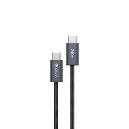 USB-C / USB-C Kabel Extreme Speed, PD 240W, 2m, Schwarz, Devia
