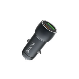 Auto Ladegerät Extreme Speed USB-C + USB-A, PD 30W, QC 3.0 18W, Grau, Devia