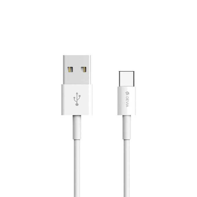 USB / USB-C Kabel Smart, 2.1A, 1m, Weiß, Devia