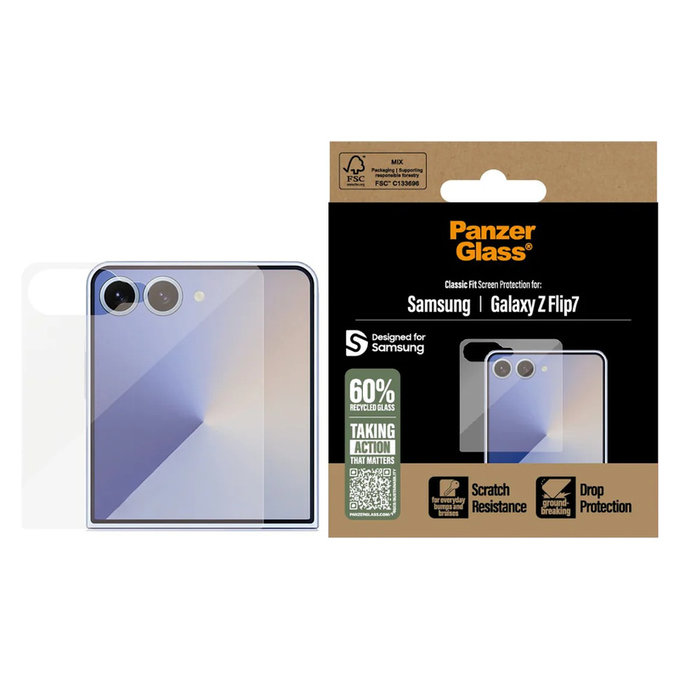 Panzerglas Classic Fit für Samsung Galaxy Z Flip7, Klar, PanzerGlass