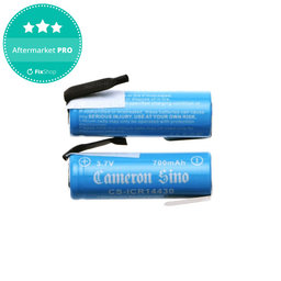 Akku batterie 14430 mit Montageplatten, 650mAh, Li-Ion, 3.7V, HQ