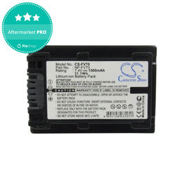 Akku batterie für Sony DCR-DVD, HC, SR, HDR-CX, HC, PJ, XR, NEX-VG, 1500mAh, Li-Ion, 7.4V, NP-FV70, HQ