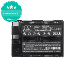 Akku batterie für Nikon D100, D50, D70, D70s, 1300mAh, Li-Ion, 7.4V, EN-EL3, HQ