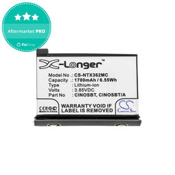 Batterie für Insta360 One X2, 1700mAh, Li-Ion, 3.85V, CINOSBT, HQ