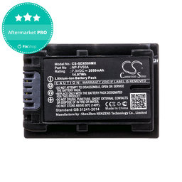 Batterie für Sony Fdr-Ax33, Sony Fdr-Ax40, Sony Fdr-Ax45, Sony Fdr-Ax, 2050mAh, Li-Ion, 7.3V, NP-FV50A, HQ