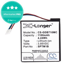 Batterie für Gopro Hero 7 Silver, White, 1100mAh, Li-Ion, 3.85V, SPTM1B, HQ