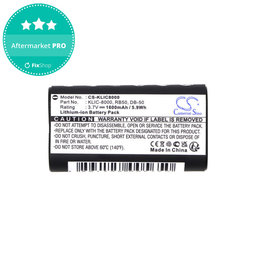 Batterie für Jay-Tech Jay-Cam I4800, Kodak Easyshare Z1012, 1600mAh, Li-Ion, 3.7V, KLIC-8000, HQ