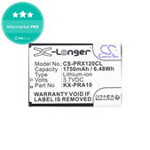 Batterie für Panasonic KX-PRX110, 120, 150, 1750mAh, Li-Ion, 3.7V, KX-PRA10, HQ