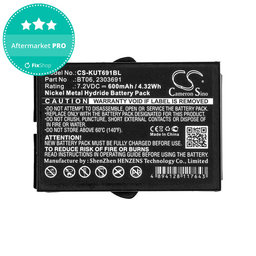 Akku batterie für Ikusi TM60, 61, 62, 600mAh, Ni-MH, 7.2V, BT06, HQ