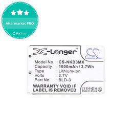 Akku batterie für Nokia 7250i, 6610, 6585, 6560, 6200, 6220, 1000mAh, Li-Ion, 3.7V, BLD-3, HQ