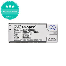 Akku batterie für Alcatel 1 Dual Sim, TCL 5033, Vodafone VFD, Telstra, 1900mAh, Li-Ion, 3.8V, TLI019D7, HQ
