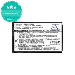 Akku batterie für LG T500, 800mAh, Li-Ion, 3.7V, LGIP-531A, HQ