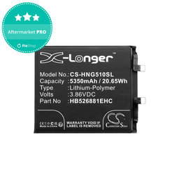 Batterie für Honor Magic 5 Pro, 5350mAh, Li-Pol, 3.86V, HB526881EHC, HQ