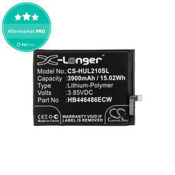 Batterie für Huawei P Smart Pro 2019, 3900mAh, Li-Pol, 3.85V, HB446486ECW, HQ