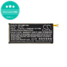 Batterie für LG L713dl, LG LG-Q710al, LG Lm-L713dl, 3300mAh, Li-Pol, 3.85V, BL-T37, HQ