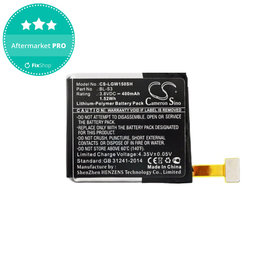 Batterie für LG W150, LG Watch Urbane, 400mAh, Li-Pol, 3.8V, BL-S3, HQ
