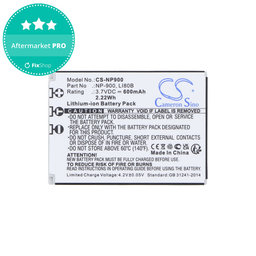 Batterie für Agfa, Aosta, Avant, Benq, Minolta, Olympus, Polaroid, 600mAh, Li-Ion, 3.7V, Li-80B, HQ