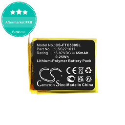 Akku batterie für Fitbit Charge 5, 65mAh, Li-Pol, 3.87V, LSS271617, HQ