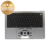 Oberer Tastaturrahmen für MacBook Pro 14", A2442 (2021), A2779 (2023), mit US-Tastatur und Akku, Space Gray, 661-32210, Genuine Apple