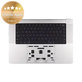 Oberer Tastaturrahmen für MacBook Pro 16", A3403 (2024), mit US-Tastatur und Akku, Silver, 661-42824, Genuine Apple