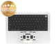Oberer Tastaturrahmen für MacBook Pro 14", A3185 (2024), mit US-Tastatur und Akku, Silver, 661-50211, Genuine Apple