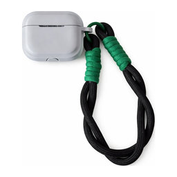 Silikonhülle für AirPods 3, Grau mit schwarzer Kordel