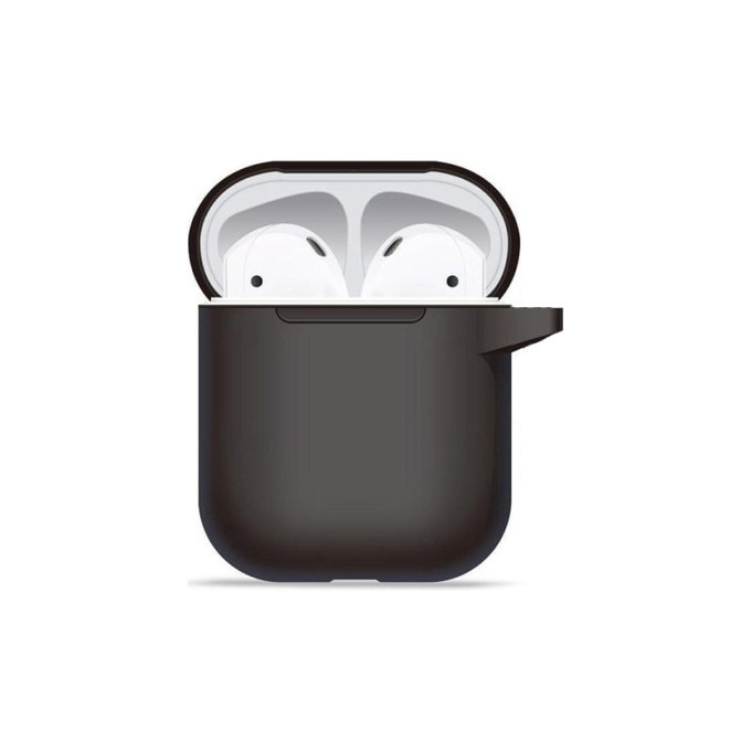 Silikonhülle für AirPods 1 und 2, Schwarz