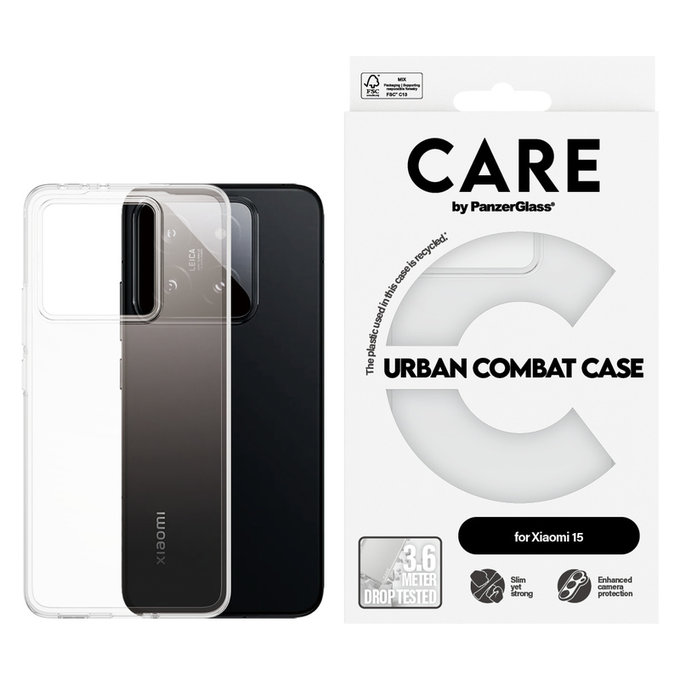 Hülle Urban Combat für Xiaomi 15, Transparent, PanzerGlass