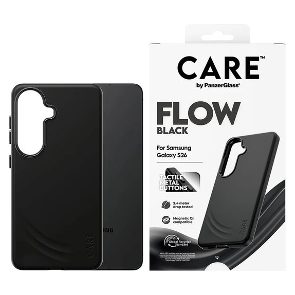 Hülle FLOW mit QI für Samsung Galaxy S26, Schwarz, PanzerGlass