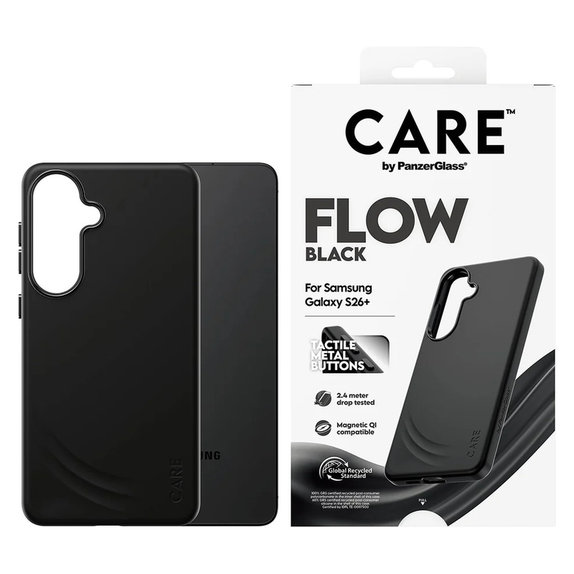 Hülle FLOW mit QI für Samsung Galaxy S26+, Schwarz, PanzerGlass