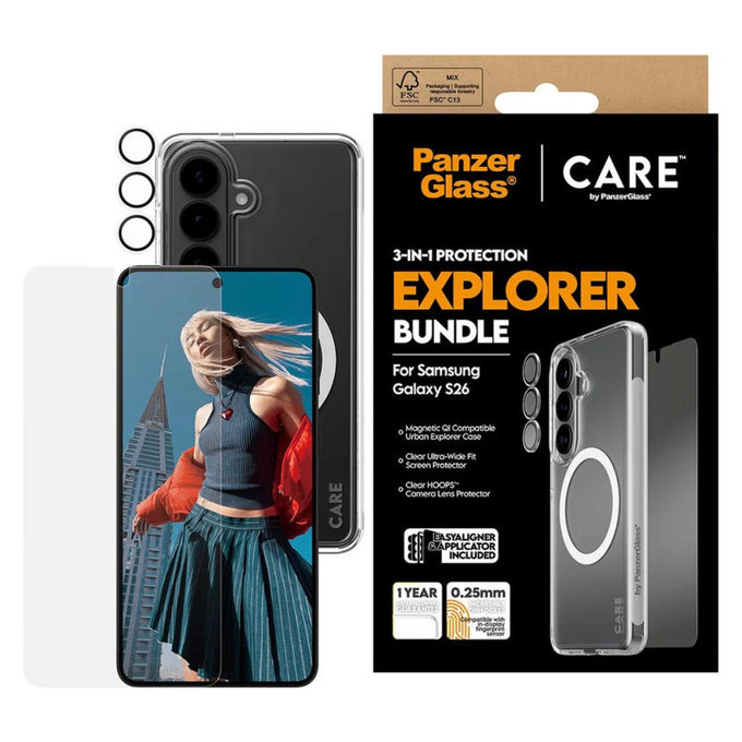 Bundle 3-in-1 Explorer für Samsung S26, PanzerGlass