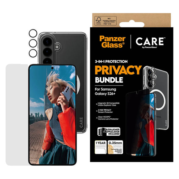 Bundle Privacy 3-in-1 für Samsung Galaxy S26+, PanzerGlass