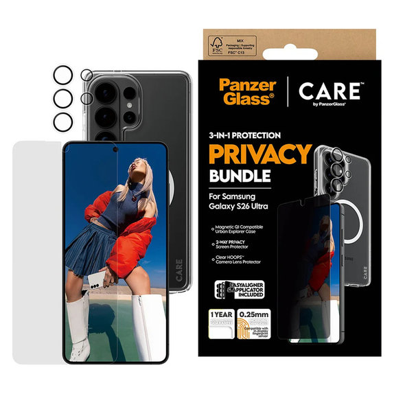 Bundle Privacy 3-in-1 für Samsung Galaxy S26 Ultra, PanzerGlass