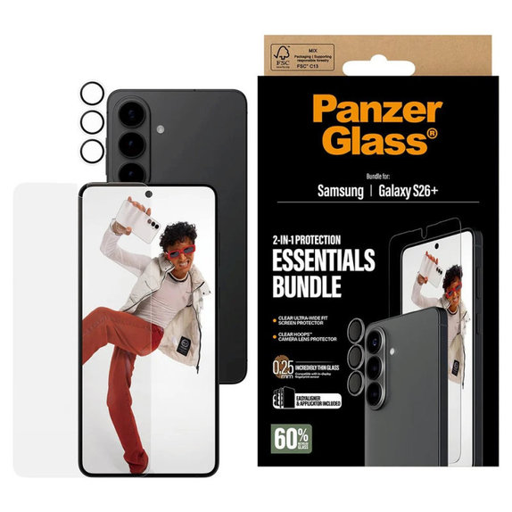 Bundle Essentials 2-in-1 für Samsung S26+, PanzerGlass