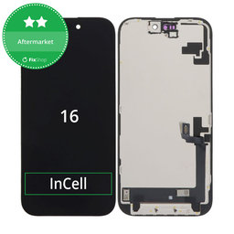 Display In-Cell HD+ für iPhone 16, Touchscreen-Glas mit Rahmen