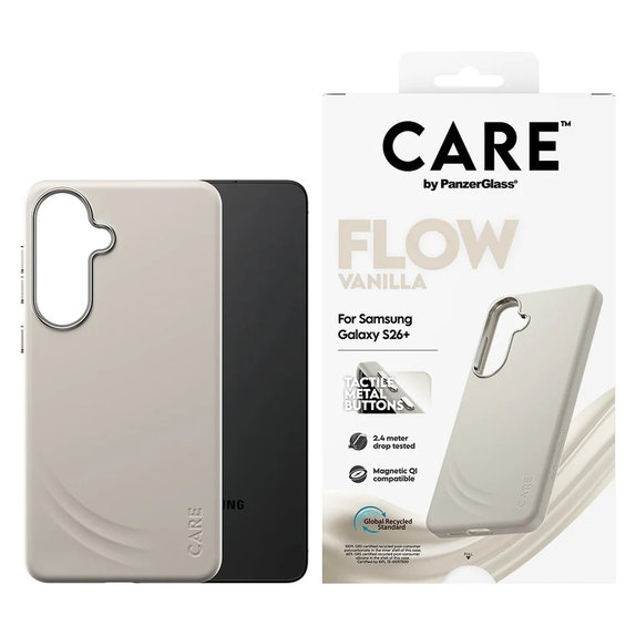 Hülle FLOW mit QI für Samsung Galaxy S26+, Vanilla, PanzerGlass