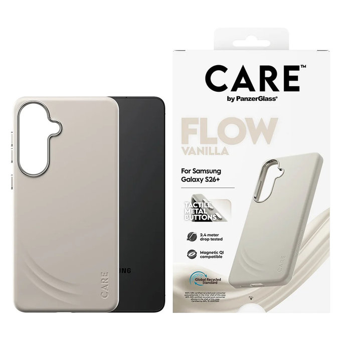 Hülle FLOW mit QI für Samsung Galaxy S26+, Vanilla, PanzerGlass