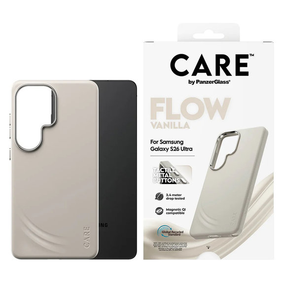 Hülle FLOW mit QI für Samsung Galaxy S26 Ultra, Vanilla, PanzerGlass