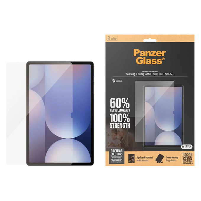 Panzerglas UWF für Samsung Galaxy Tab S7+/S8+/S9+/S9 FE+/S10+, Klar, PanzerGlass